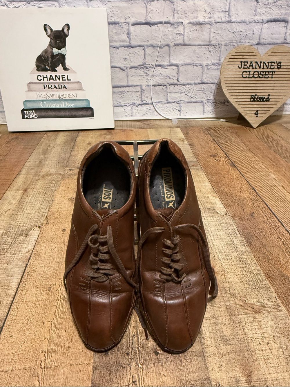 Pikolinos Brown Leather Lace-Up Oxford Shoes - Size 41 (US Men’s 8) - Picture 6 of 10